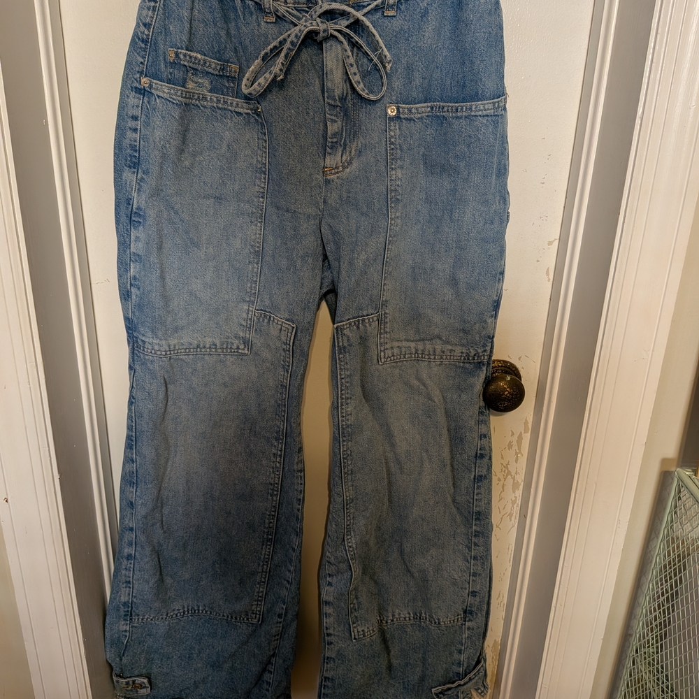 Free People Denim Straight Leg Jeans